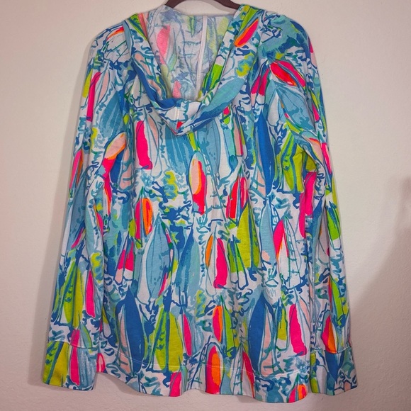 Lilly Pulitzer Mooring Full Zip Hoodie Beach and Bae size Medium - Picture 6 of 13